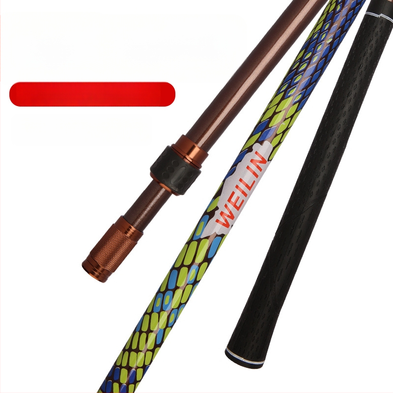 Karbonový držiak na rybársku palicu s teleskopickým stojanom – 2 segmenty, nastaviteľný, hmotnosť 80