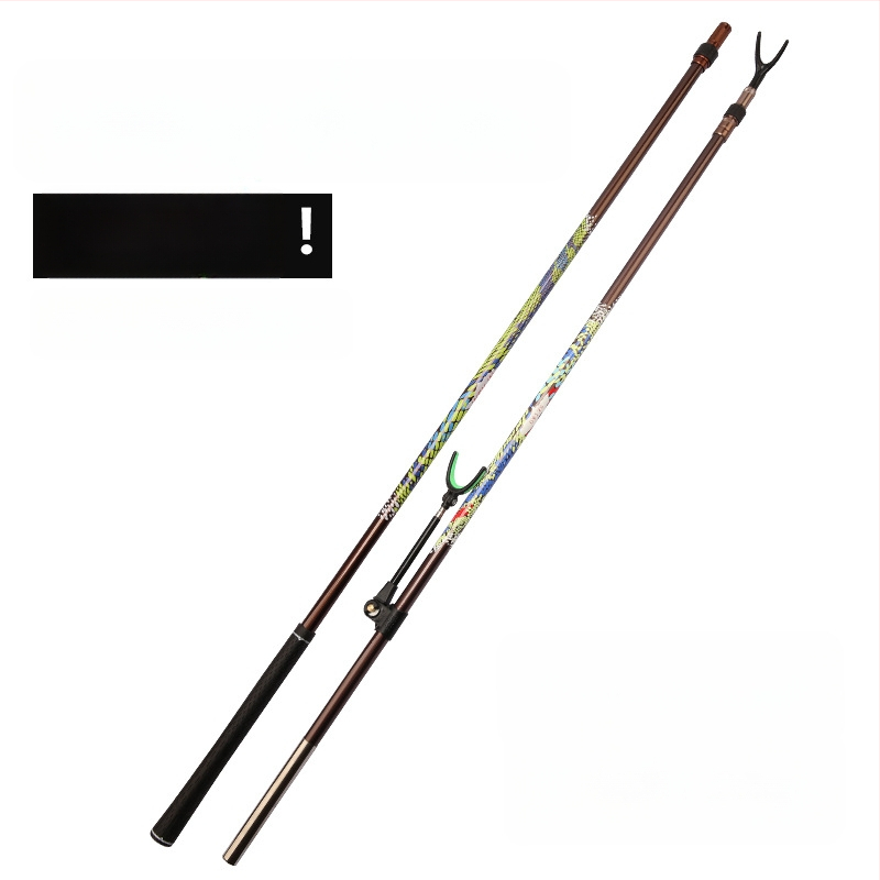 Karbonový držiak na rybársku palicu s teleskopickým stojanom – 2 segmenty, nastaviteľný, hmotnosť 80