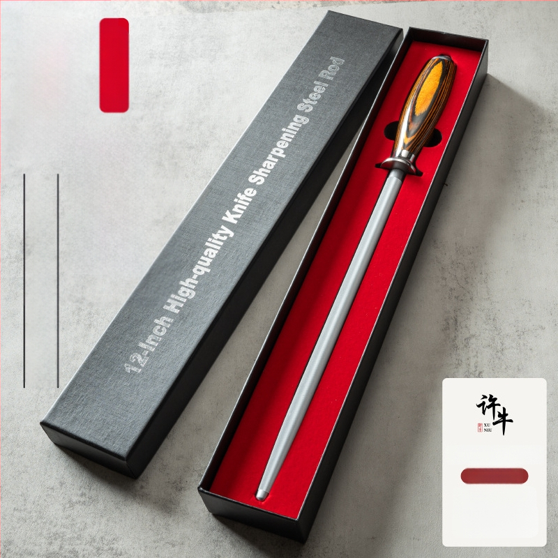 Plochý prút na ostrenie nožov – ručné ostrenie, vysokouhlíková oceľ, značka Xu Niu, moderný minimalistický dizajn, uvedený na trh jar 2020