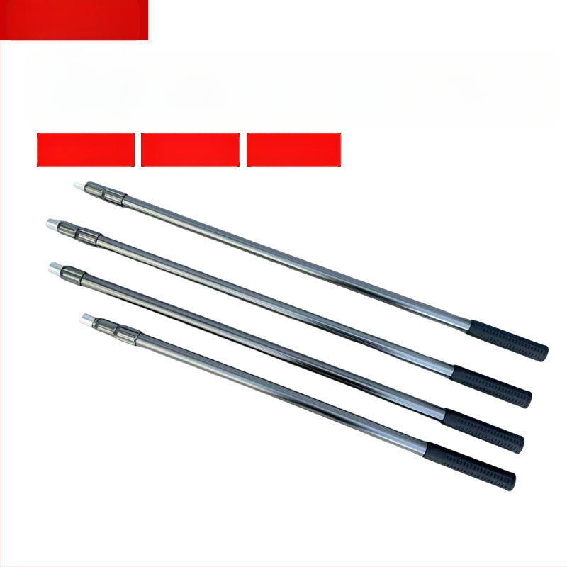 Hliníkové teleskopické tyč na sieť pre rybárstvo — pevný, 1–3 sekcie, hmotnosť 900–2300 g