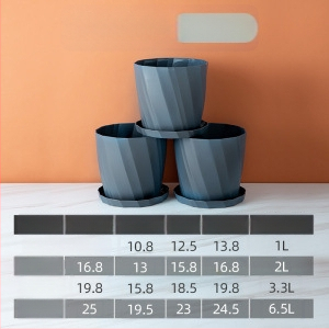 Plastový kvetináč na rastliny, nordický štýl, na stolné aj na podlahové použitie