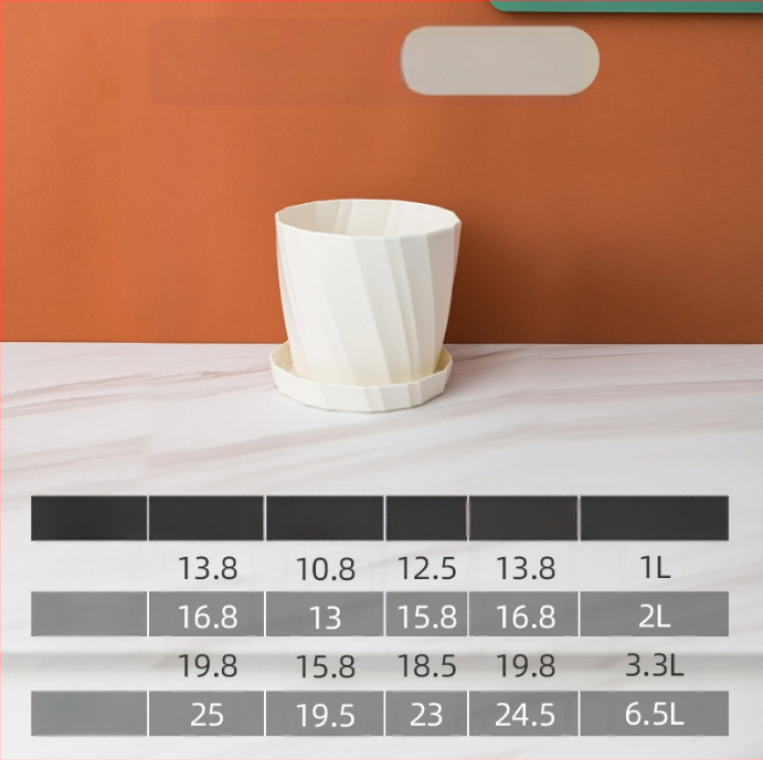 Plastový kvetináč na rastliny, nordický štýl, na stolné aj na podlahové použitie