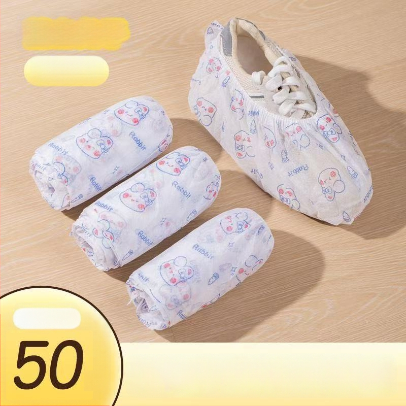 Jednorázové návleky na obuv z netkaného textilu pre dospelých – zosilnené, odolné voči prachu, s motívom zajačika