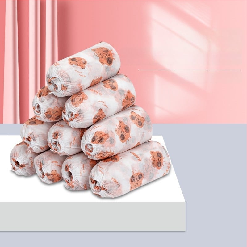 Jednorázové návleky na obuv z netkaného textilu pre dospelých – zosilnené, odolné voči prachu, s motívom zajačika