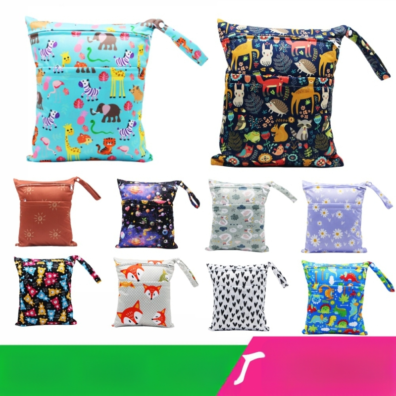 Vodootporna torba za pelene s dvostrukim zatvaračima, prijenosna torba za majku, organizator za pohranu pelena, poliester