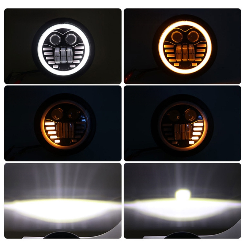 Motocyklové LED svetlo, hliníkové telo, 12V, vodotesné, model motor210, životnosť 50 000 hodín