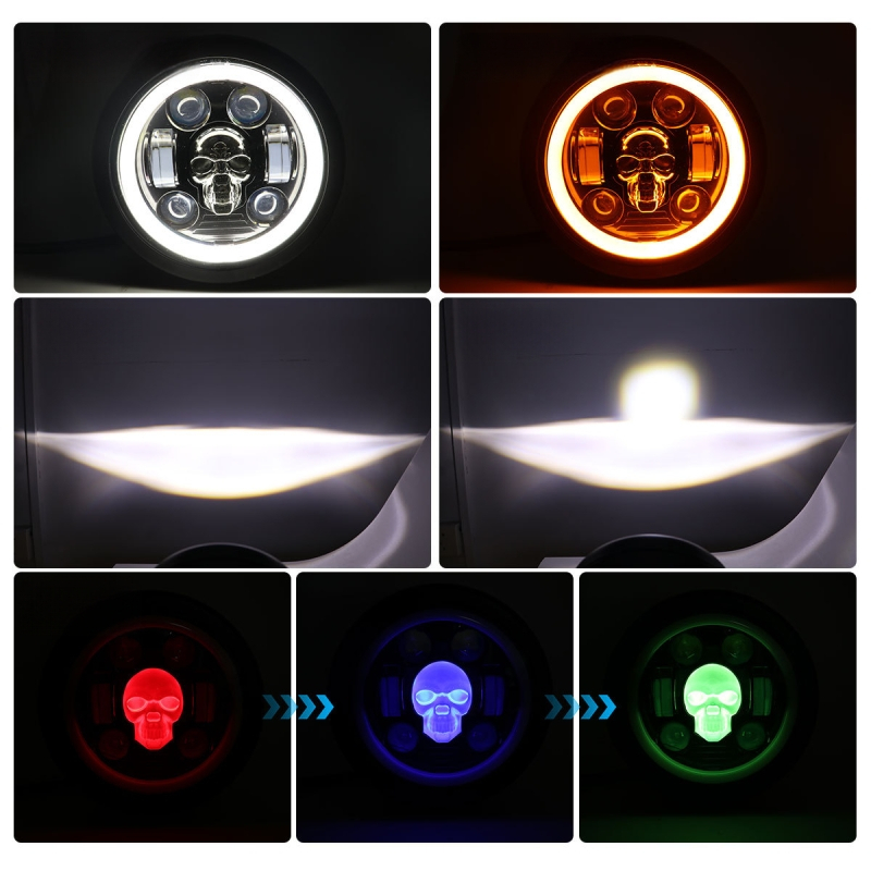 Motocyklové LED svetlo, hliníkové telo, 12V, vodotesné, model motor210, životnosť 50 000 hodín