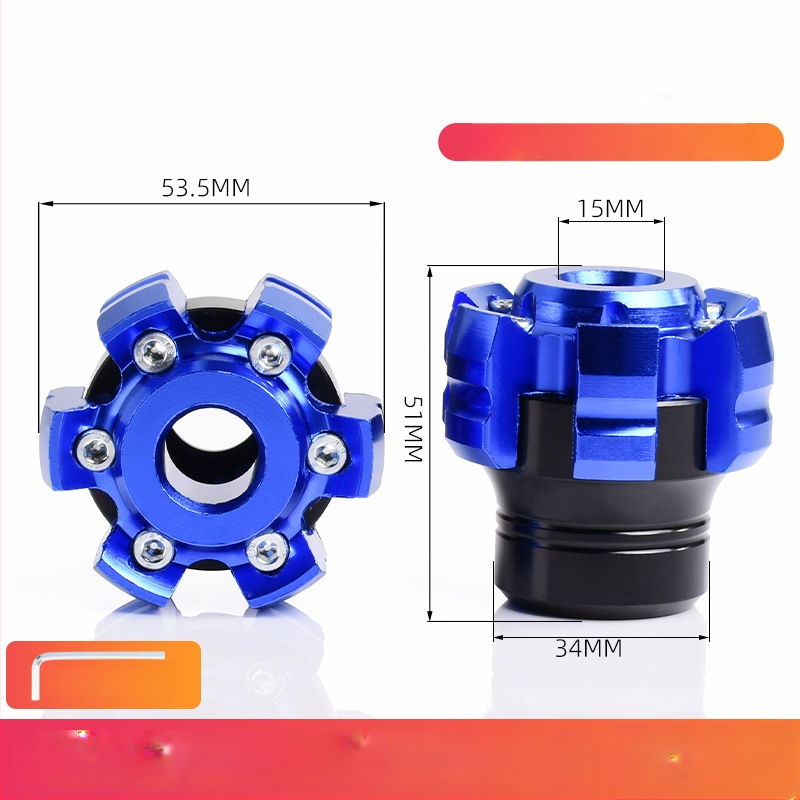 Čaša proti pádu pre prednú vidlicu, CNC dizajn so šiestimi pazúrmi, tlmenie nárazov, kompatibilné s väčšinou elektrických vozidiel a motocyklov