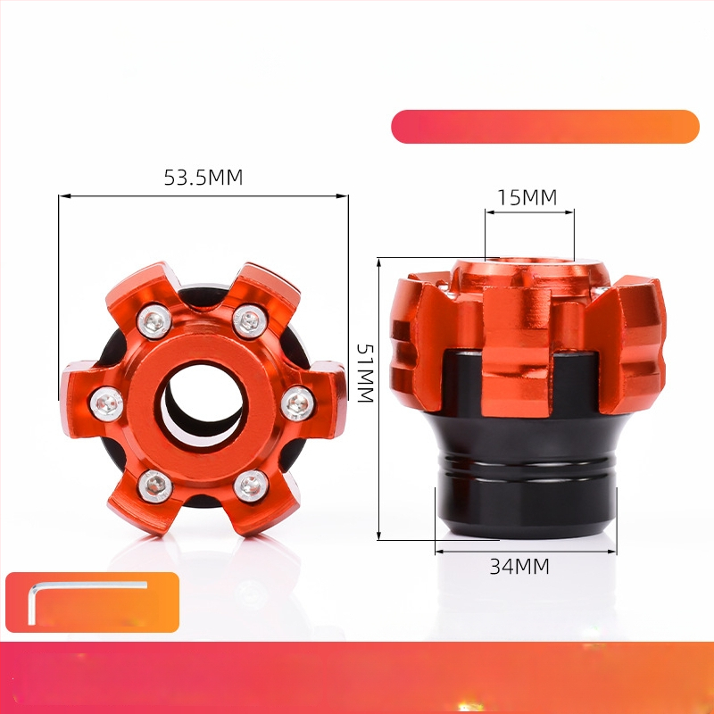 Čaša proti pádu pre prednú vidlicu, CNC dizajn so šiestimi pazúrmi, tlmenie nárazov, kompatibilné s väčšinou elektrických vozidiel a motocyklov