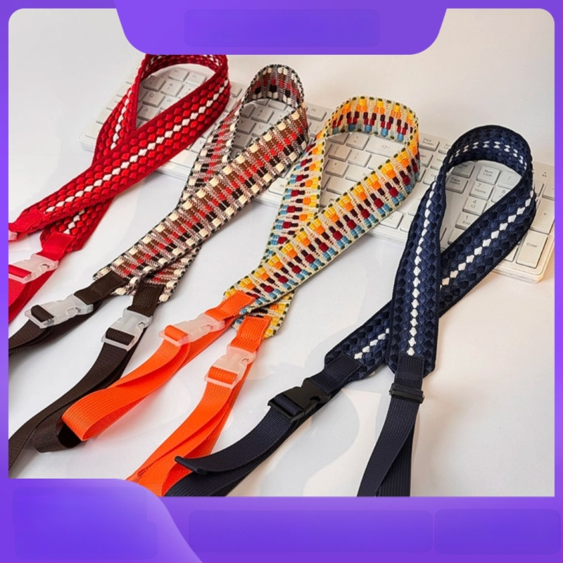 Popruh na tašku/ramenný popruh — polyesterové vlákno, geometrický vzor, mestská jednoduchosť, jar 2025