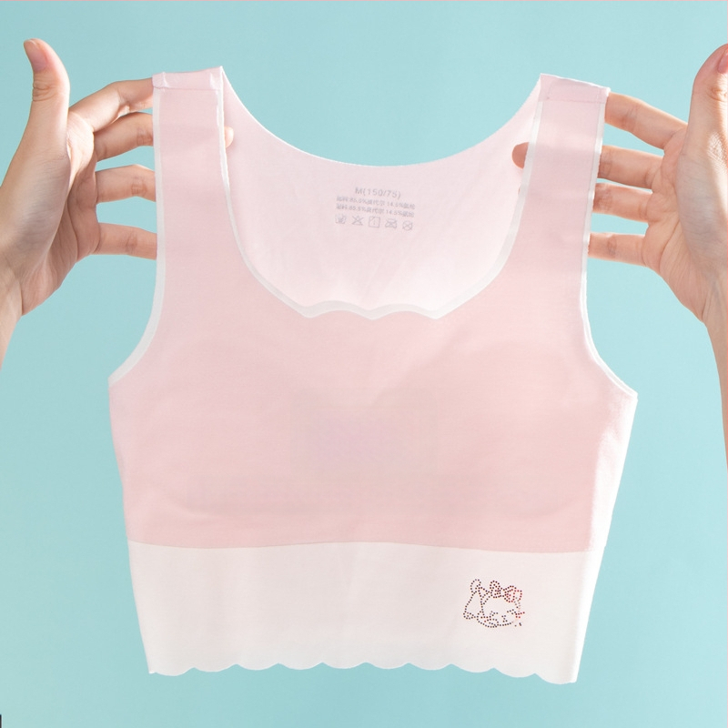 Detské spodné prádlo v štýle vesty z modalnej tkaniny, etapa 1 (9–13 rokov), ultratenký tvarovaný košíček