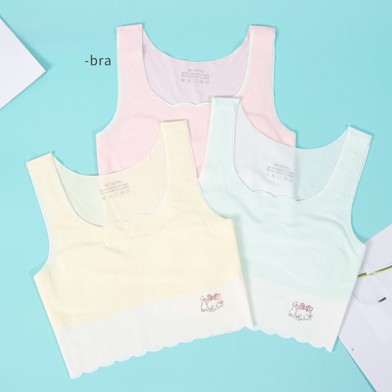 Detské spodné prádlo v štýle vesty z modalnej tkaniny, etapa 1 (9–13 rokov), ultratenký tvarovaný košíček