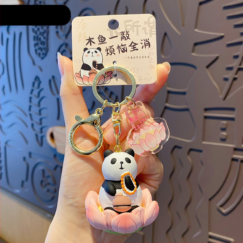 Capybara prívesok na kľúče – živica, kreslený štýl Buddha-Lotus séria, samostatné balenie