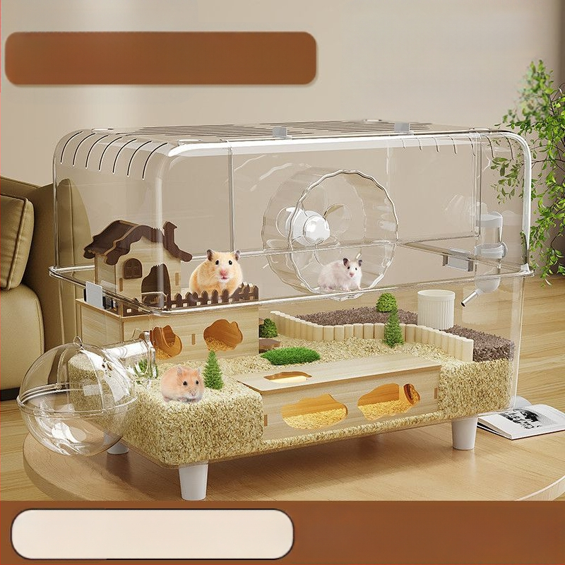 Klietka pre hamstera — Obrovská vila, Luxus, ľahká na čistenie; Materiál: Plast; Pre hamstera; Pôvod: Iné; Nie je importovaná