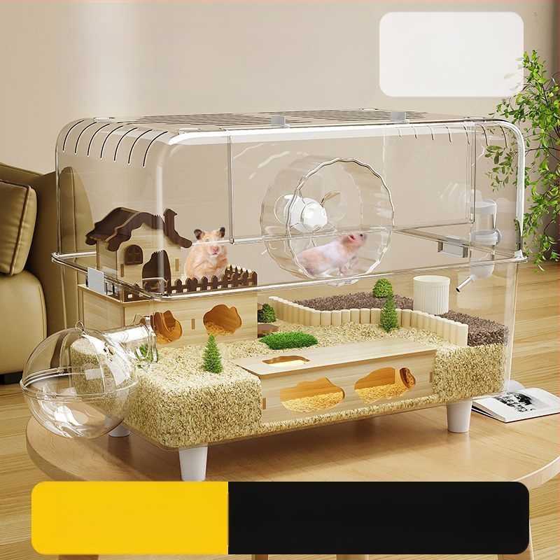 Klietka pre hamstera — Obrovská vila, Luxus, ľahká na čistenie; Materiál: Plast; Pre hamstera; Pôvod: Iné; Nie je importovaná