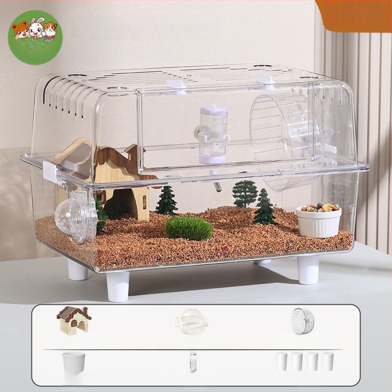 Klietka pre hamstera — Obrovská vila, Luxus, ľahká na čistenie; Materiál: Plast; Pre hamstera; Pôvod: Iné; Nie je importovaná