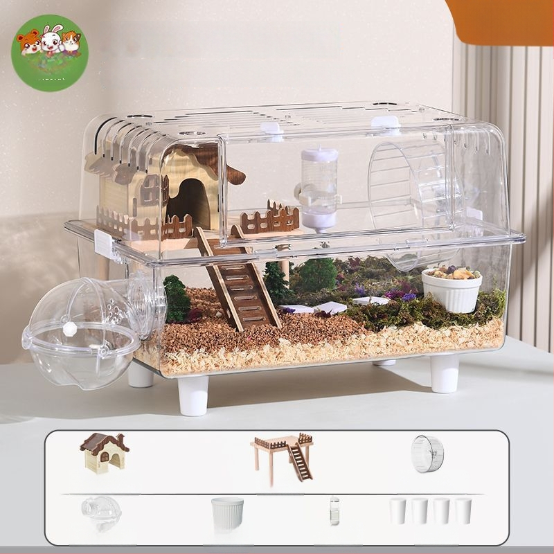 Klietka pre hamstera — Obrovská vila, Luxus, ľahká na čistenie; Materiál: Plast; Pre hamstera; Pôvod: Iné; Nie je importovaná