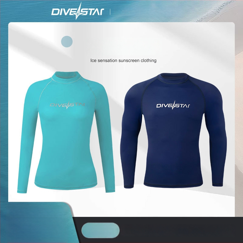 DIVESTAR unisex potápačský oblek s dlhými rukávmi, UV ochrana, Lycra, rýchloschnúci, na plávanie a vodné športy