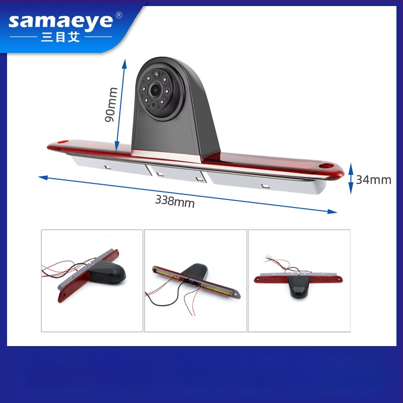RV cúvacia kamera s fisheye širokým uhlom, 1080p HD nočné videnie, CCD senzor, 12V napájanie, 170° nastaviteľné zorné pole