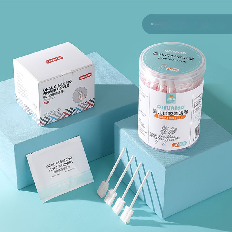 Jednorázový detský ústny čistič na prst s gáznou podložkou, na čistenie jazyka, pre deti 0–1 rokov, krabica 240 kusov
