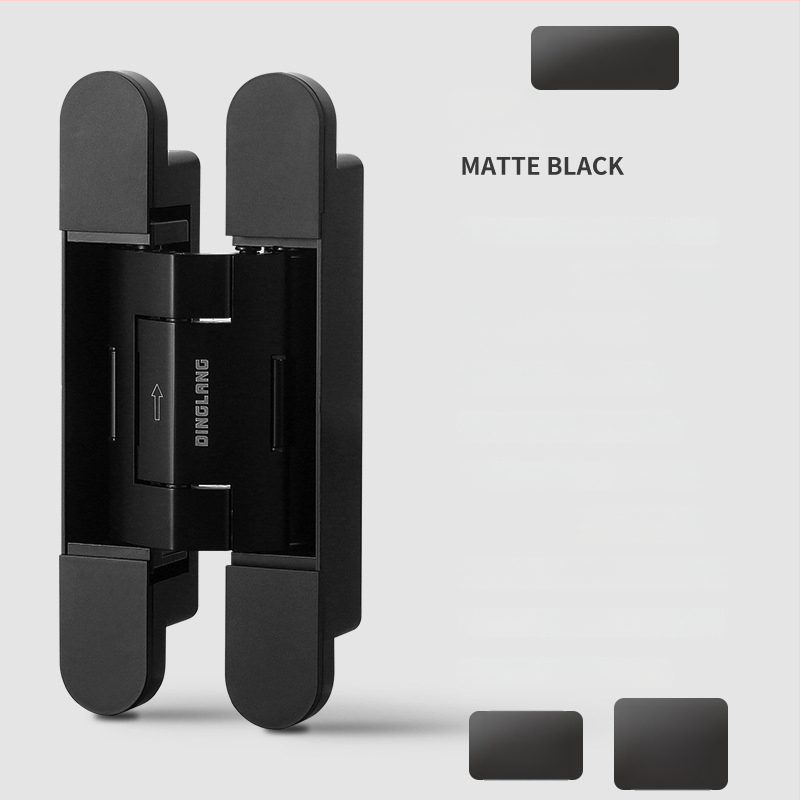 Samozatvárajúca skrytá pánt pre drevené dvere, zliatina zinku, nosnosť 80 kg, otvorenie ľavé alebo pravé, model DFL-L099V.