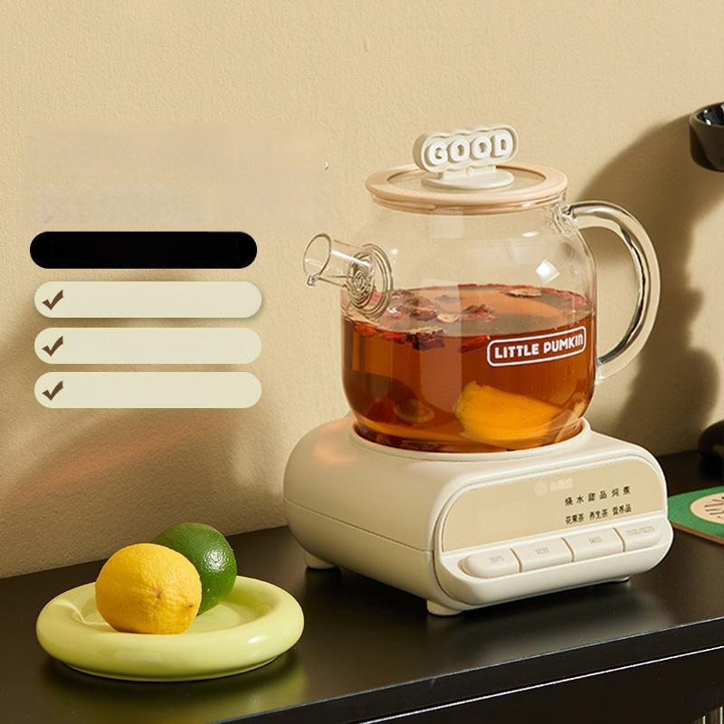 Zdravotný hrniec so skleneným telom z borosilikátového skla, objem 1 L, 220V 500W, digitálny termostat, ovládanie tlačidlom, model F1