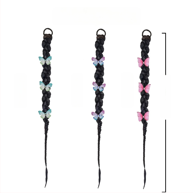 Parochňa s copom a vrkočmi, v štýle klasickej čínskej cheongsam, ručne tkaná, vysokoteplotné vlákno, model 0623