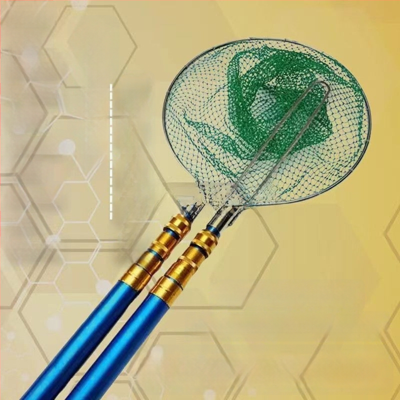 Teleskopická rybárska palica so sieťou z skleného vlákna – set s dvoma prútmi – model F4hpeSsx