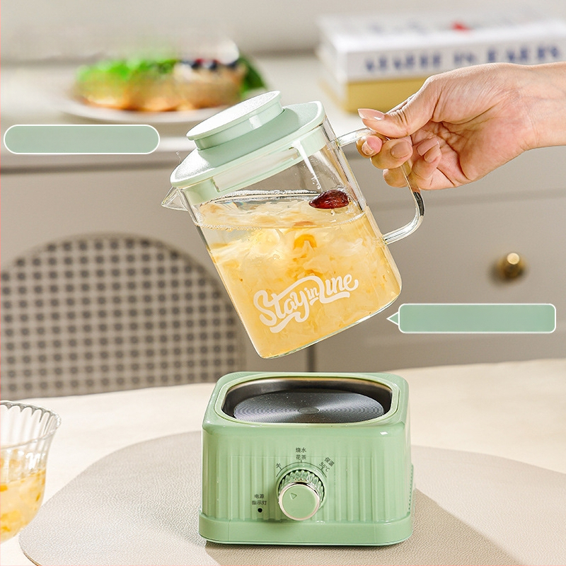 Health Pot s skleneným telom a digitálnym termostatom, objem 1–1,5 L, 220 V, 500 W, dotykové ovládanie