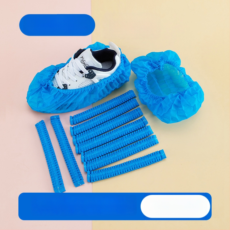 Hrubé jednorazové návleky na topánky z netkanej textílie, priedušné, protišmykové, prachotesné pre domáce použitie; hrúbka 300 g; 100 ks v balení