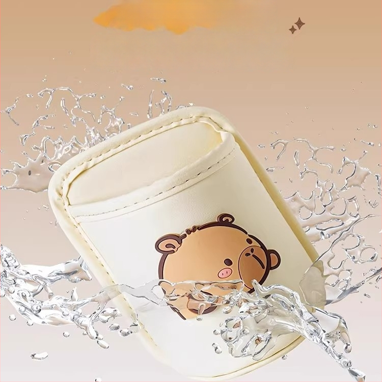 Кожен държач за чаша с клип за електрически скутер, без обработка