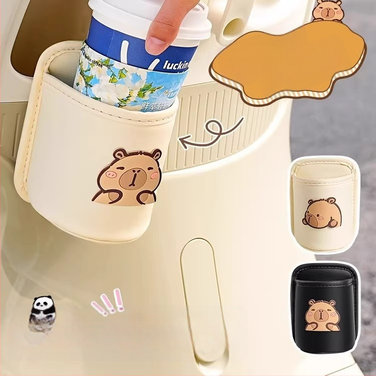 Кожен държач за чаша с клип за електрически скутер, без обработка