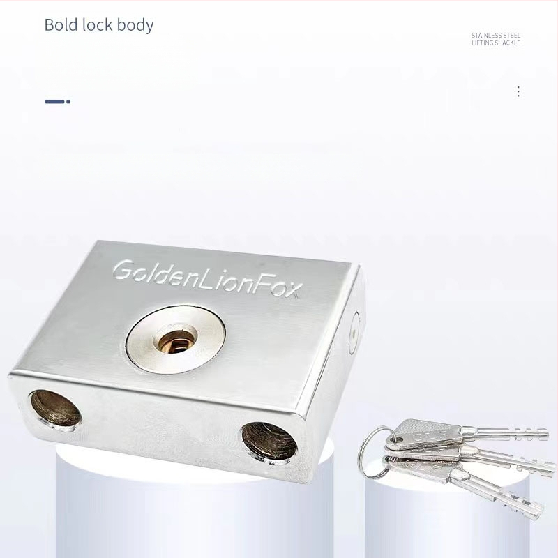 Domáci visací zámok s predĺženým U-tvarovým čapom, nerezová oceľ, model Type C, SiXCYCLE