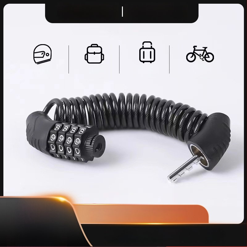 Cyklistický zámok s heslom, prenosný mini reťazový zámok proti krádeži, minimalistický dizajn