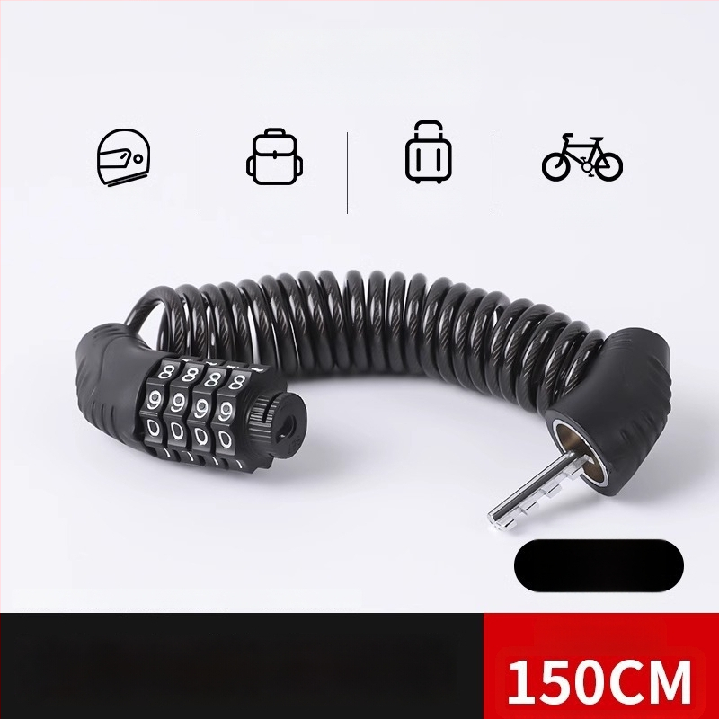 Cyklistický zámok s heslom, prenosný mini reťazový zámok proti krádeži, minimalistický dizajn