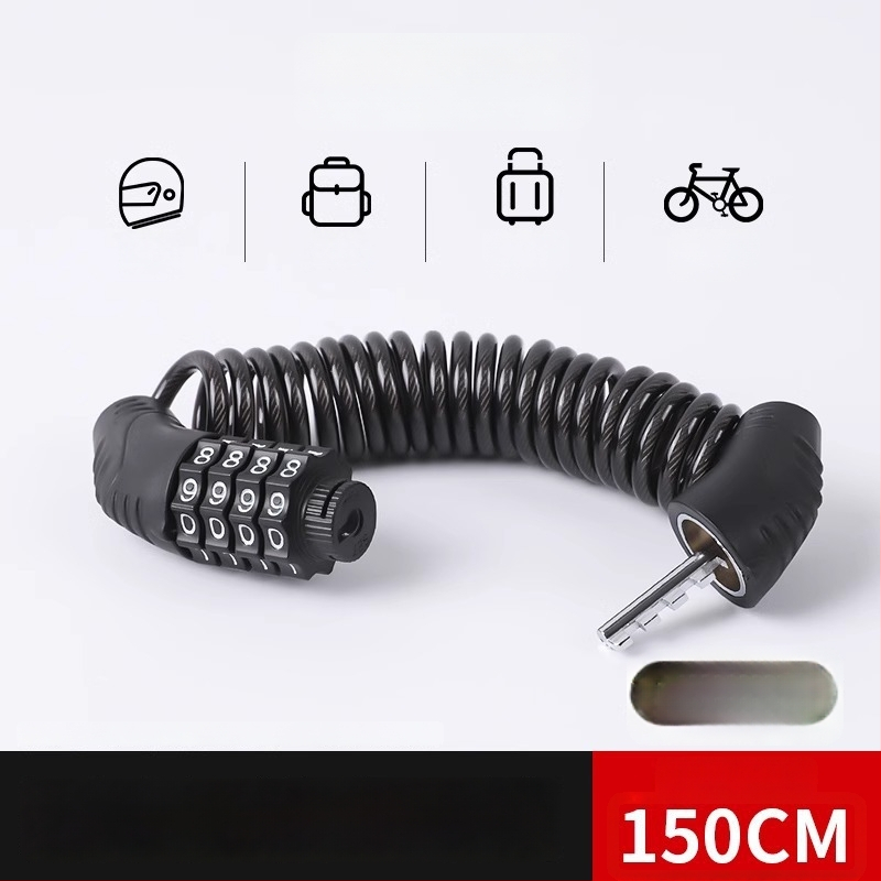 Cyklistický zámok s heslom, prenosný mini reťazový zámok proti krádeži, minimalistický dizajn