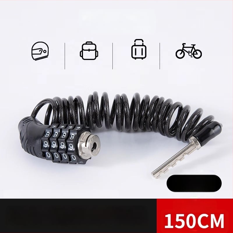 Cyklistický zámok s heslom, prenosný mini reťazový zámok proti krádeži, minimalistický dizajn