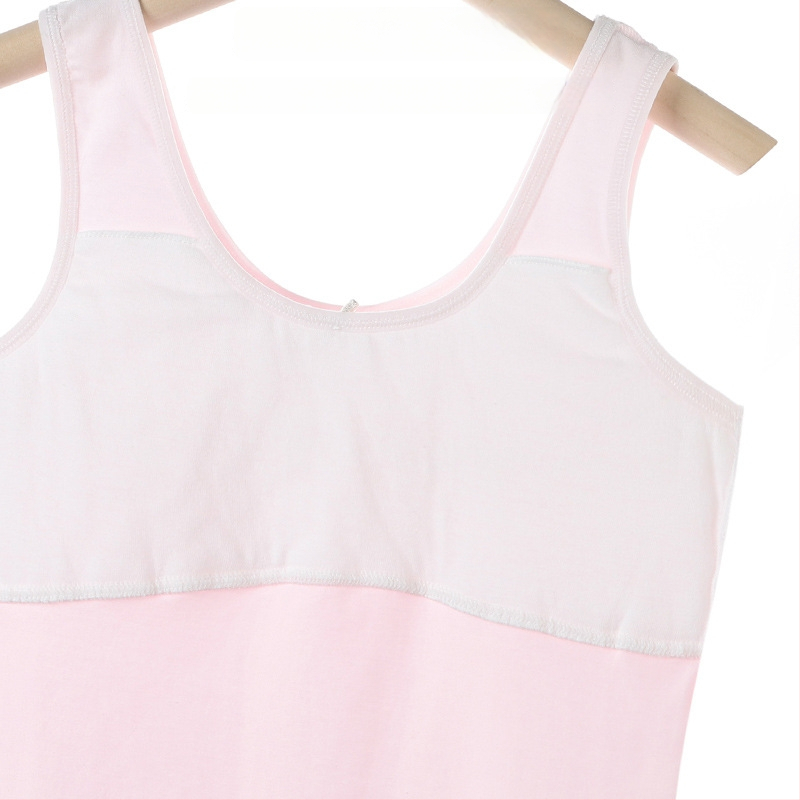 Dievčenská bavlnená tréningová podprsenka v vest štýle, plný košík, tenké formované košíky, pevné dvojité ramienka, priedušná a pot odvádza, podšívka bavlna 90–95%