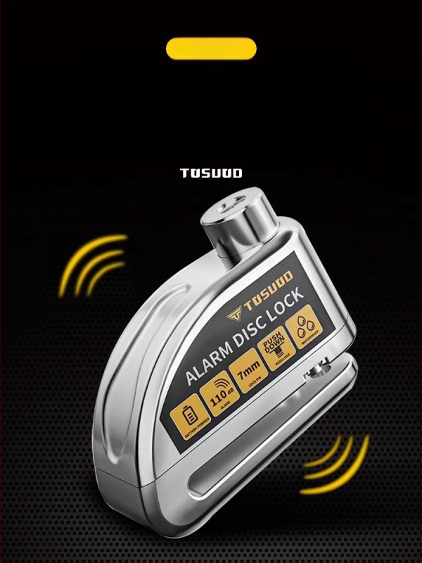 TOSUOD disko stabdžio užraktas su įsilaužimo signalu motociklams ir dviračiams
