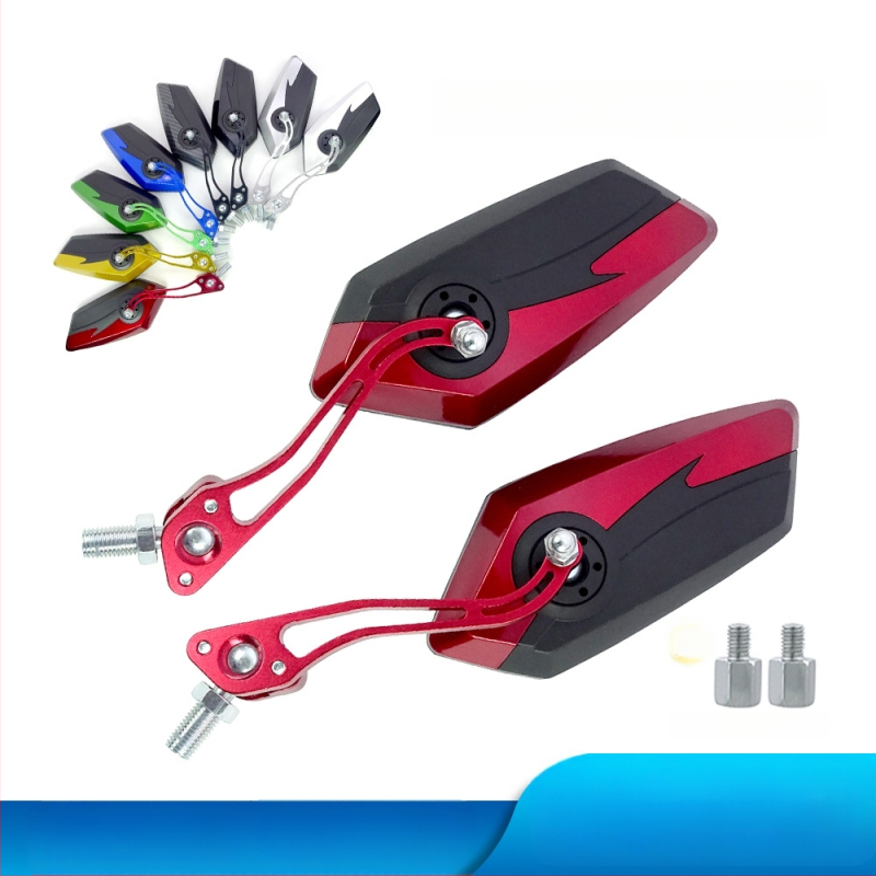 ZY2653 Универсално задно огледало за мотоциклет за офроуд — алуминиев прът от сплав, корпус PP, огледало тип пентаграм, монтиране 10 мм/8 мм