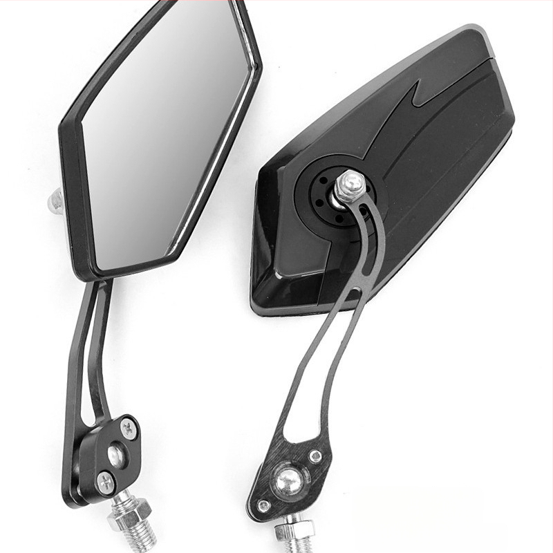 ZY2653 Универсално задно огледало за мотоциклет за офроуд — алуминиев прът от сплав, корпус PP, огледало тип пентаграм, монтиране 10 мм/8 мм