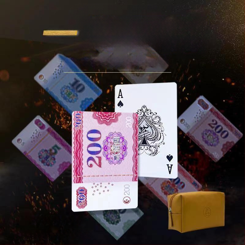 Benniu PVC pokera čipi un kartes komplekts ar iepakojumu – pielāgojams spēļu kartēm