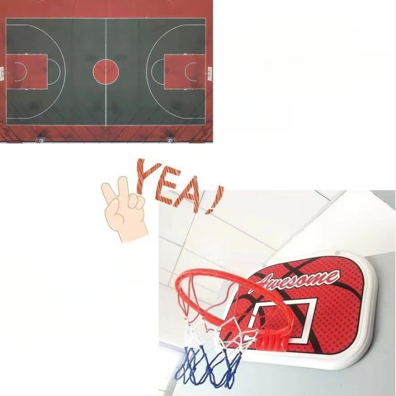 Avati detská zavesená basketbalová doska pre vnútorné použitie, tichá montáž, bez vŕtania — Materiál: Iné; Pôvod: Zhejiang; Značka: Avati; Kategória: Loptová veža/ rám; Produktová kategória: Basketbalová doska