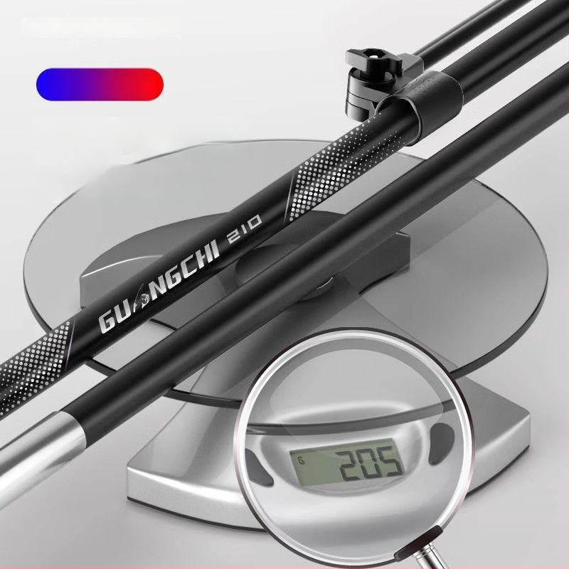 Teleskopická karbónová tyč pre sieť na rybolov s rozšíriteľnou oporou a zadným vešiakom