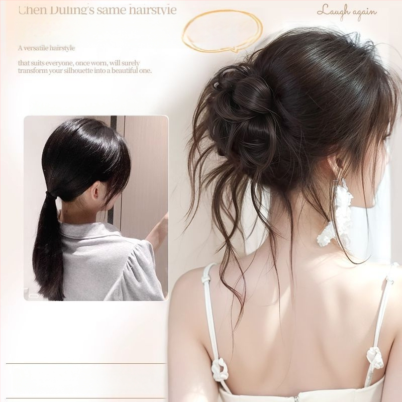 Parochňa s copom, hodvábny účes, s klipom Dragon Whiskers, ručne vyrobená, vlasy z tepelne odolného drôtu, bez farbenia a trvalej úpravy