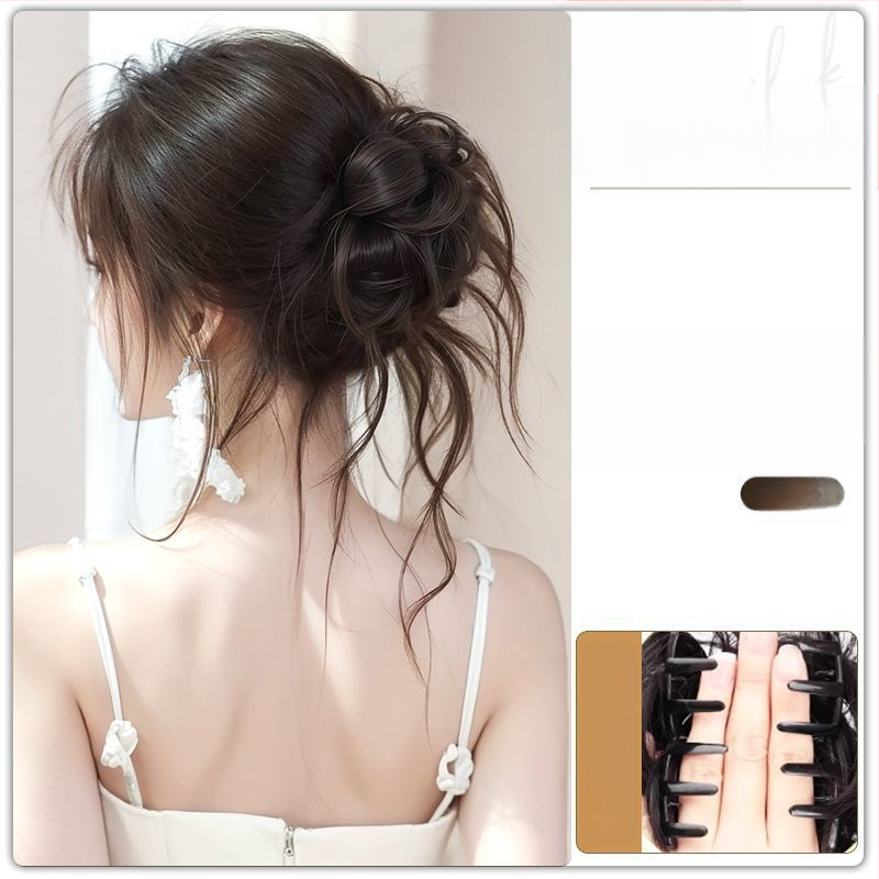 Parochňa s copom, hodvábny účes, s klipom Dragon Whiskers, ručne vyrobená, vlasy z tepelne odolného drôtu, bez farbenia a trvalej úpravy