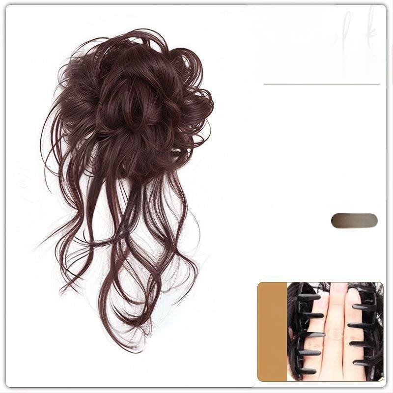 Parochňa s copom, hodvábny účes, s klipom Dragon Whiskers, ručne vyrobená, vlasy z tepelne odolného drôtu, bez farbenia a trvalej úpravy