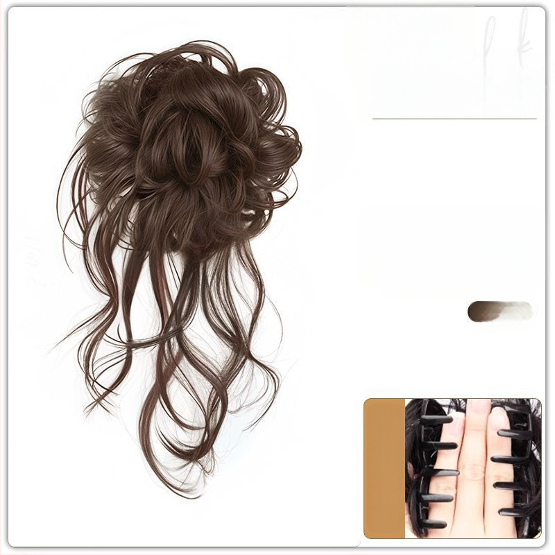 Parochňa s copom, hodvábny účes, s klipom Dragon Whiskers, ručne vyrobená, vlasy z tepelne odolného drôtu, bez farbenia a trvalej úpravy