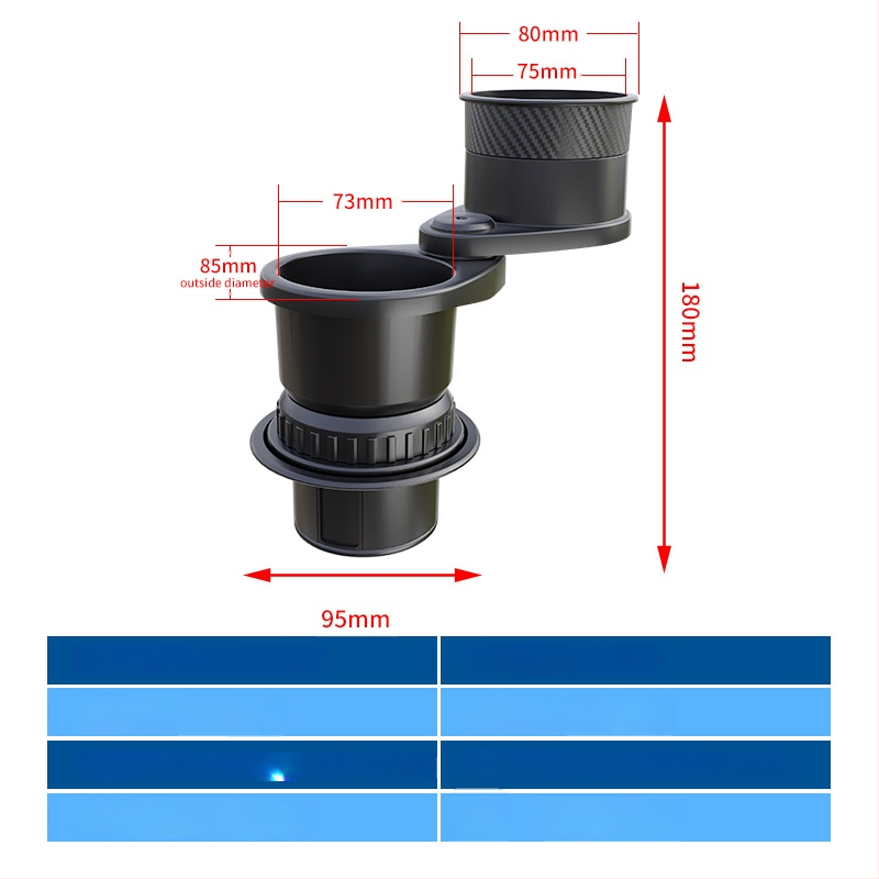 Автомобилен държач за чаши Carfu, ABS, модел AC-2388, подходящ за подлакътник и джоб на вратата