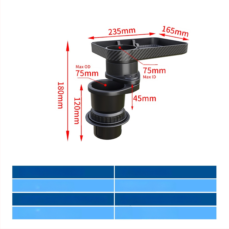 Автомобилен държач за чаши Carfu, ABS, модел AC-2388, подходящ за подлакътник и джоб на вратата